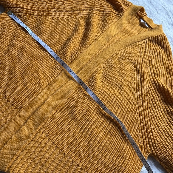 Garage Mustard Yellow Open Knit Cardigan Small - Picture 5 of 8